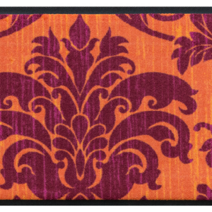 Vintage premium rohožka – oranžovo-fialový kvetinový vzor