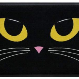 Sviatočná premium rohožka – čierna mačka