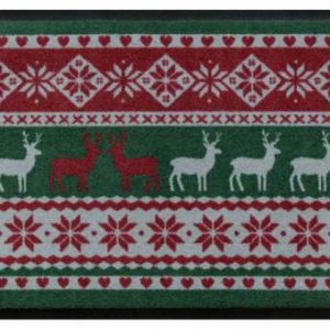Sviatočná premium rohožka – červeno-zelený vianočný motív
