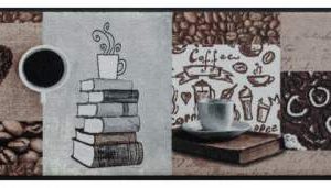 Kuchynská premium rohožka – káva a knihy