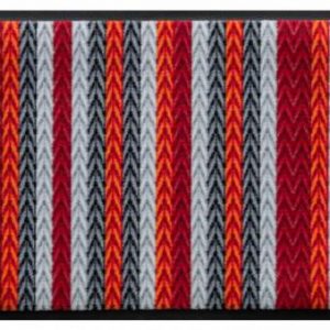 Pletený vzor- premium rohožka- červená