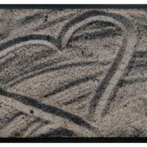 Srdiečkový vzor- premium rohožka – srdce v piesku