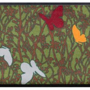 Kvety a listy premium rohožka – motýle