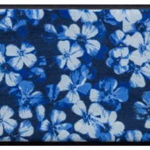 Kvety a listy premium rohožka- modré kvety