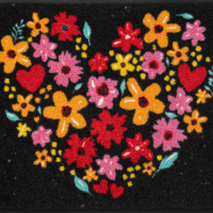 Kvetinové srdce- rohožka 50×75 cm