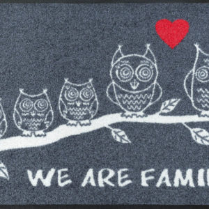 We are family- sivá rohožka 50×75 cm