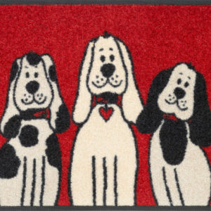Kreslení psíčkovia- červená rohožka 40×60 cm