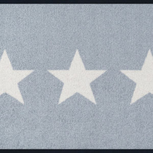 Sivá rohožka s hviezdičkami 50×75 cm