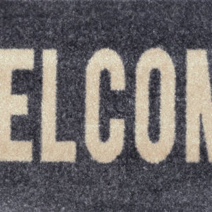 Welcome grafitová rohožka 30×70 cm